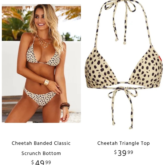 DOLL swimwear CHEETAH triangle top and classic bottom Small - Picture 3 of 10